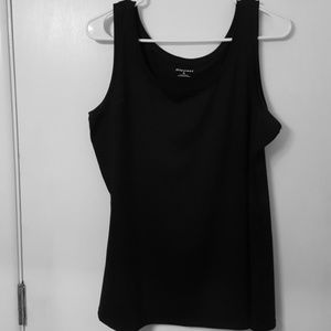Plain black women's tank top